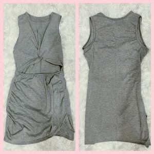 Knot Cross Crop Top Wrap Dress